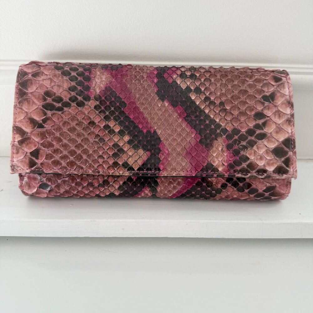 Vero Pitone Vintage Snakeskin Clutch Purse